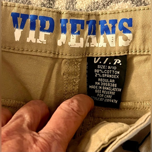 VIP Jeans Relaxed Joggers Essentials Khaki Relaxed Size 9/10 Stretch Cargos NWT - Picture 7 of 15